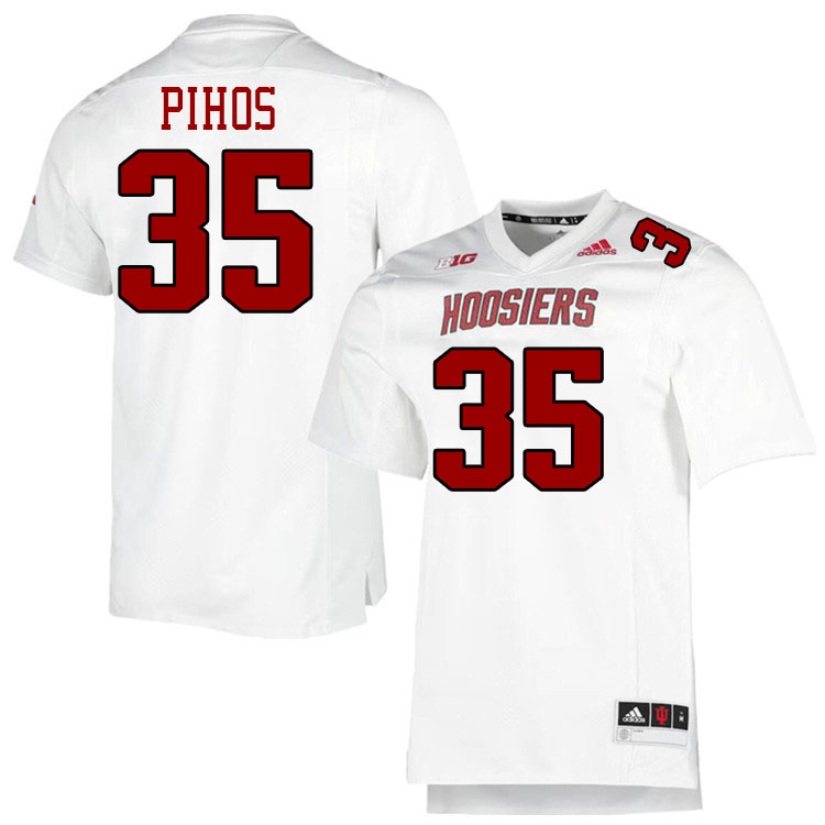 #35 Pete Pihos Indiana Hoosiers Football Jeresys College Apparels,Uniforms Stitched-Throwback White